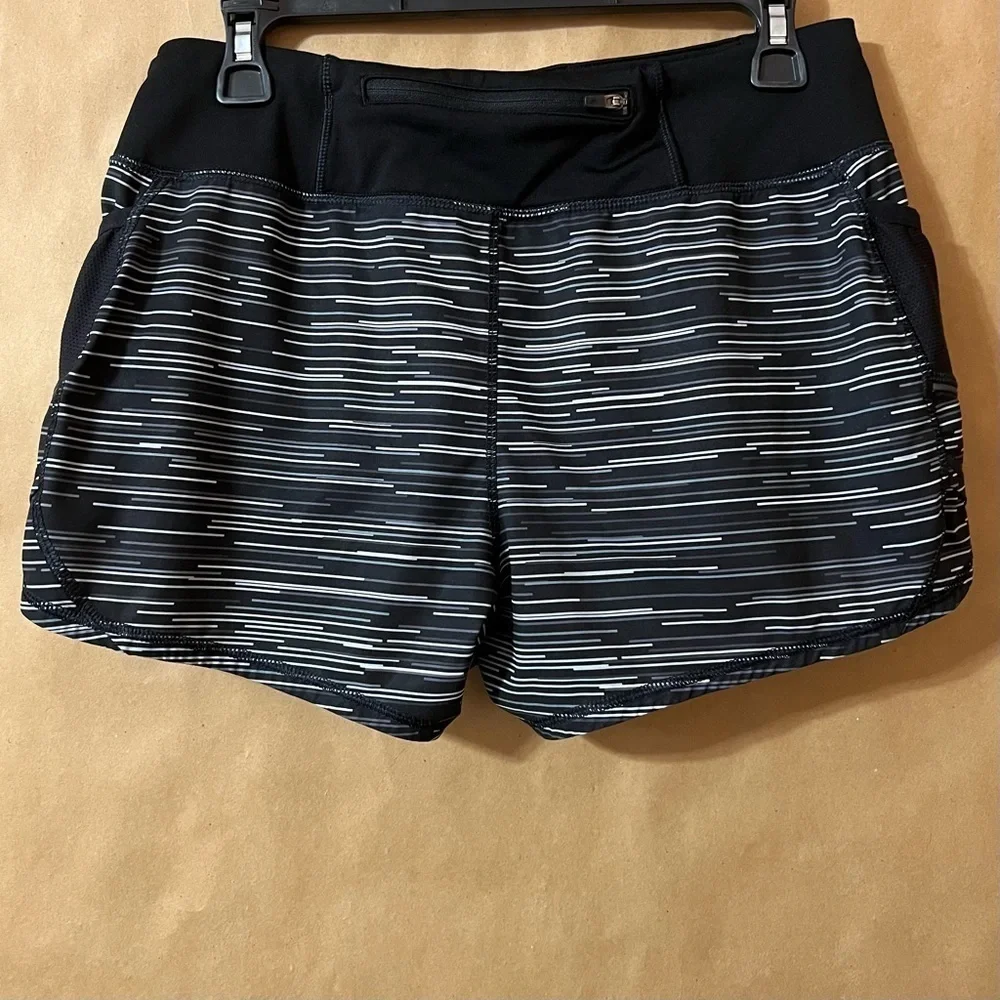 Athleta | Ready Set Go Running Shorts Athletic Lined Jigsaw Stripe Size S